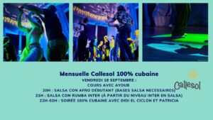 Mensuelle Callesol 100% cubaine – Ayoub/Didi/Patricia
