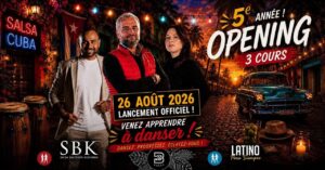 OPENING – LANCEMENT DE LA 5ᵉ ANNÉE ! LES MERCREDIS Cours + Soirée SALSA BACHATA KIZOMBA 🕺