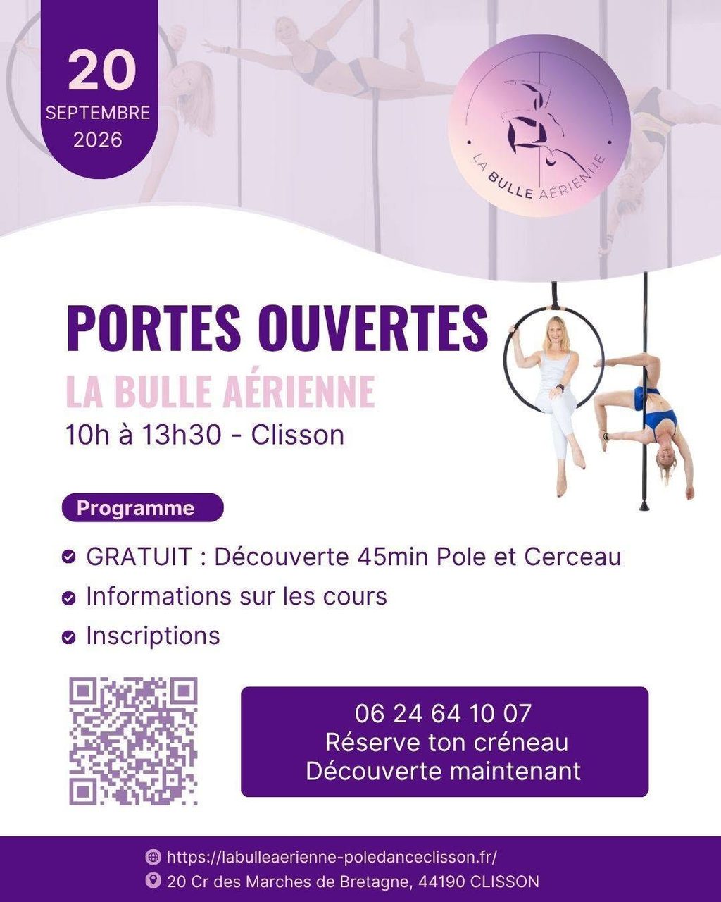 Pole Dance/Cerceau Aérien Clisson – Portes ouvertes La Bulle Aérienne
