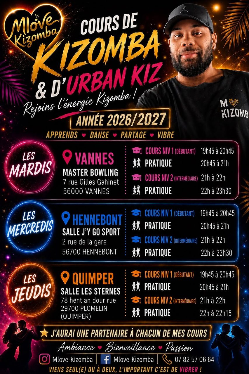 PORTES OUVERTES cours de Kizomba & d’urban Kiz
