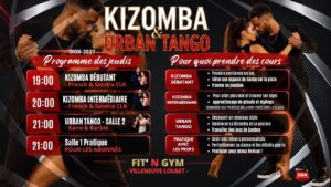 PORTES OUVERTES – cours de Kizomba et Urban Tango Villeneuve Loubet au Fit’n Gym Danse Club