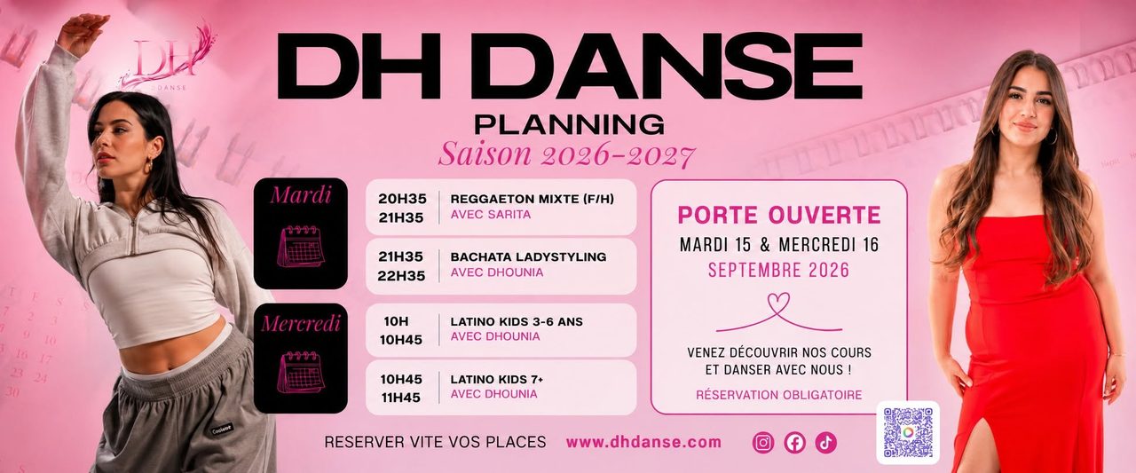 🎀 Portes ouvertes – cours réguliers Latino Kids by DH DANSE 🎀