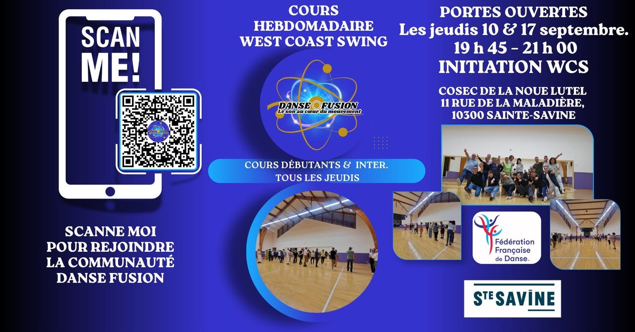 Portes ouvertes Danse Fusion⚛️ – Initiation West Coast Swing !