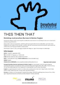 PRODA // DanseFestival Barents – THIS THEN THAT: Workshop med Jonathan Burrows og Matteo Fargion