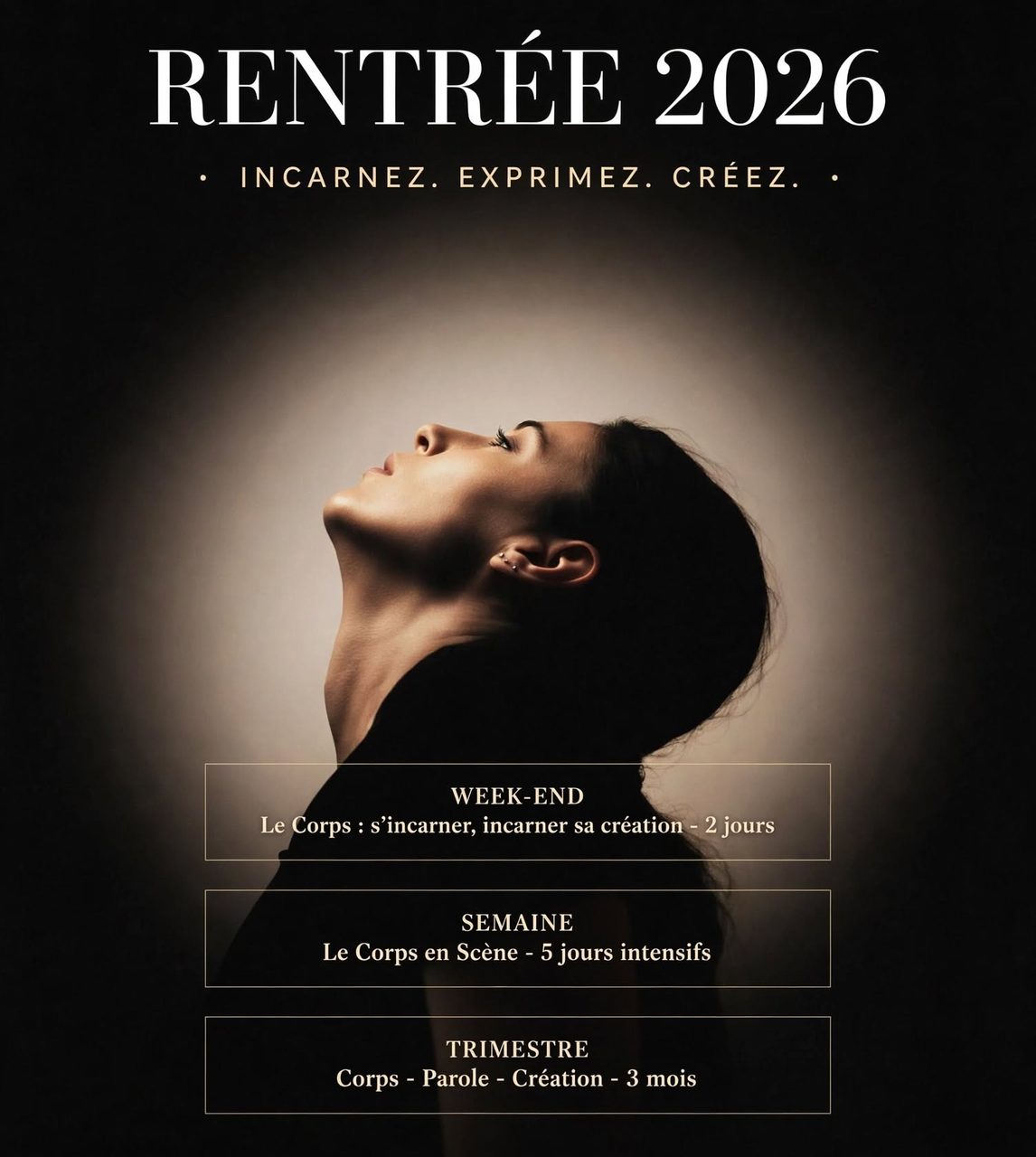 RENTREE 2026 • INCARNEZ. EXPRIMEZ. CRÉEZ.