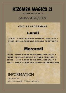 RENTRÉE KIZOMBA MAGICO 21 SAISON 2026-2027