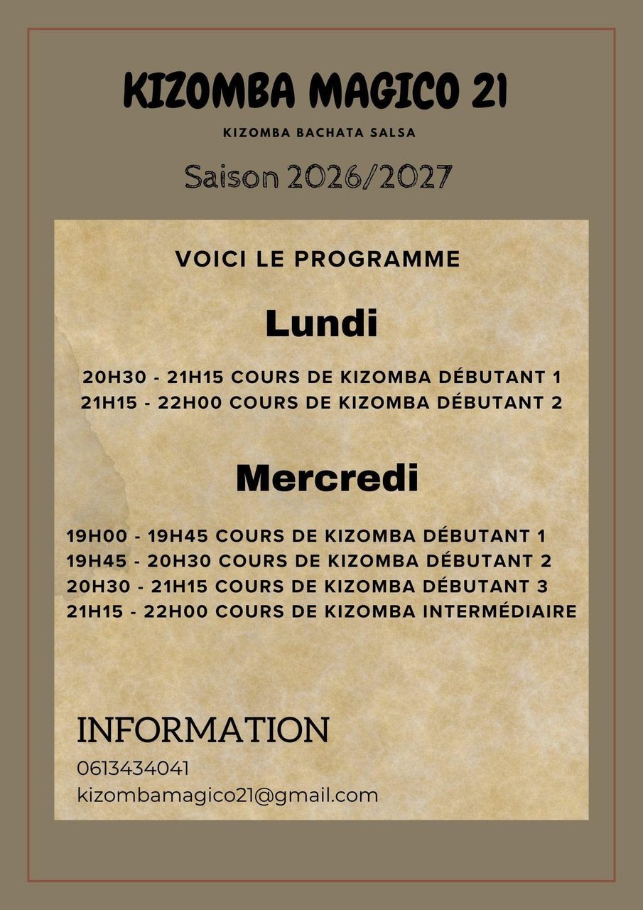RENTRÉE KIZOMBA MAGICO 21 SAISON 2026-2027