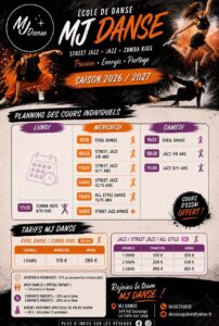 Reprise des cours chez MJ Danse > Éveil, Enfants, Ado : Jazz, Street, All Style, Zumba Kids …