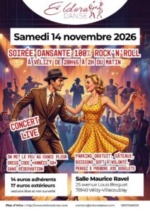 Samedi 14 novembre 2026 – Stage & Soirée Dansante et Concert Rock’n’Roll