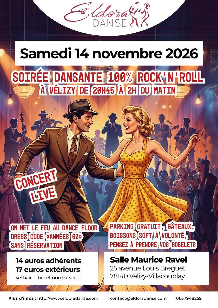 Samedi 14 novembre 2026 – Stage & Soirée Dansante et Concert Rock’n’Roll