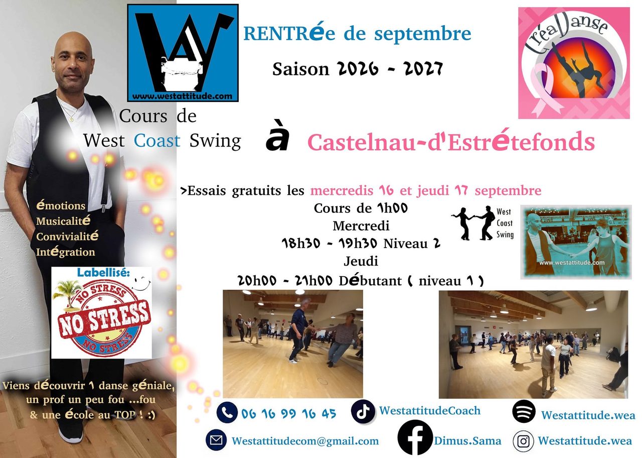Sept 2026 Rentrée West Coast Swing à Castenau-d&rsquo;Etrétefonds