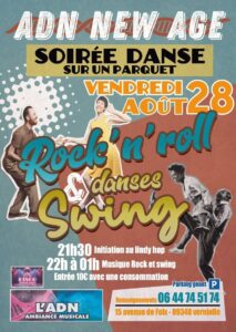 Soirée 50% Rock&rsquo;n&rsquo;roll et 50% danses Swing + initiation lindy hop