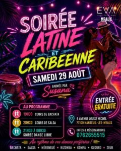 🔥 Soirée afro-latine et caribéenne ☀️ avec Susana 🔥 chez EVA MEAUX