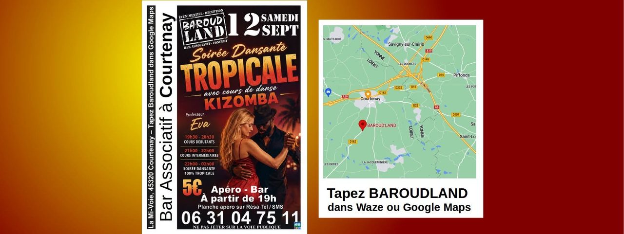 SOIRÉE DANSANTE TROPICALE – Cours de Kizomba