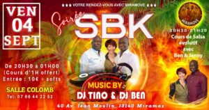 Soirée SBK vendredi 04 septembre à Miramas salle Colomb
