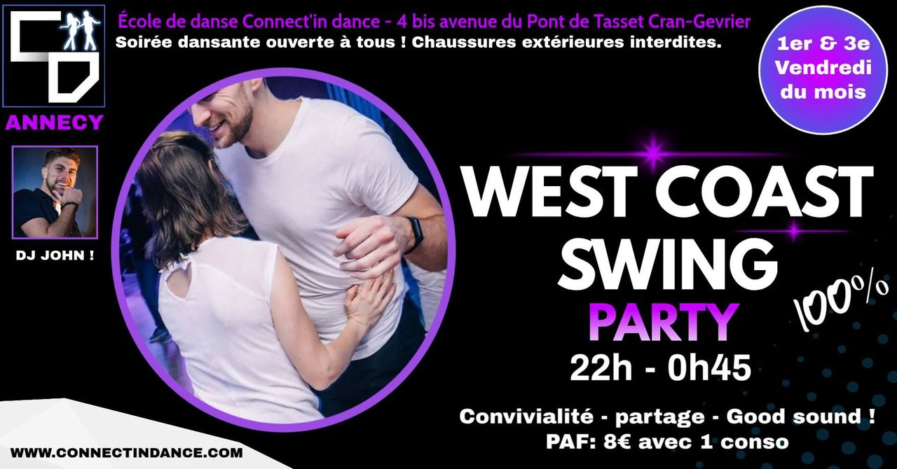 Soirée West coast swing 100% ! Annecy