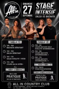 🔷STAGE BACHATA vs SALSA🔷ALL IN COUNTRY CLUB🔷PRÉSENCE TEAM ÉLITE🔷