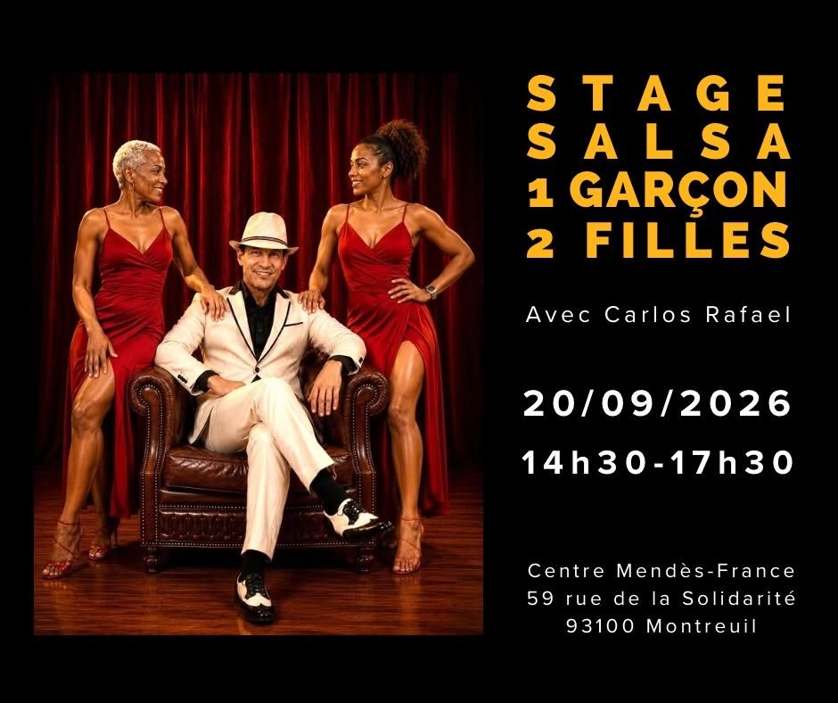 Stage de Salsa 1 garçon 2 filles