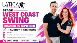 Stage de West coast Swing Fréjus Dimanche 27 septembre avec Audrey et Stéphane