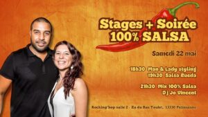 Stages + Soirée 100% Salsa samedi 22 mai