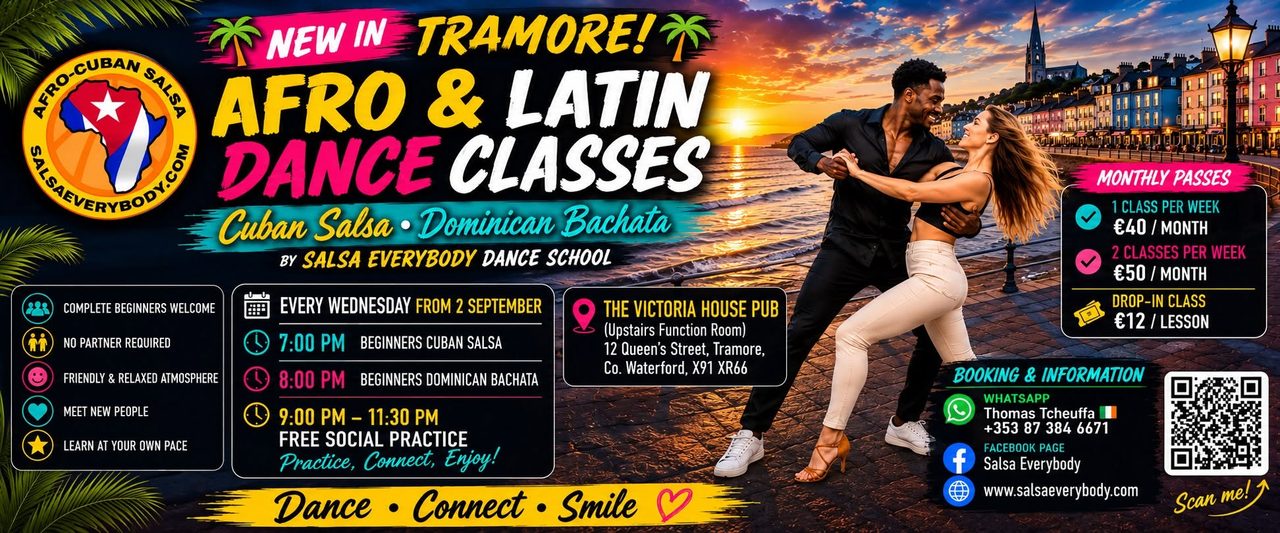 🌴Tramore Salsa & Bachata Classes | Beginners Welcome | Every Wednesday