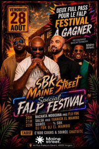 Vendredi 28 août 💯%SBK à Maine Street ( spécial Falp Festival )