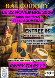 Voici la date de notre premier bal pour les 1 an du club .