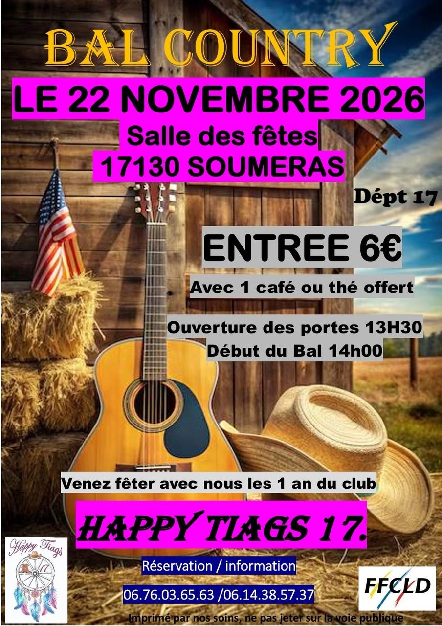 Voici la date de notre premier bal pour les 1 an du club .