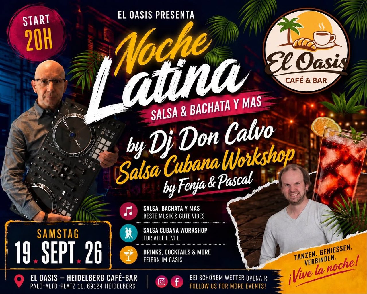 19/9/26-NOCHE LATINA SALSA&BACHATA Y MAS