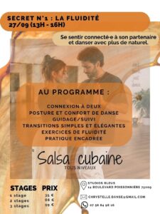 1er secret des danseurs à l’aise (salsa cubaine) : la fluidité