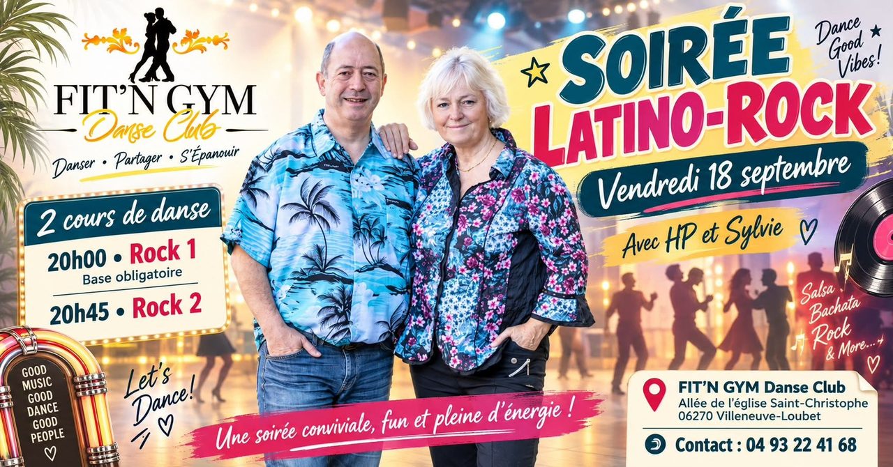 2 COURS DE ROCK + SOIREE ROCK LATINO AVEC HP ET SYLVIE AU FIT