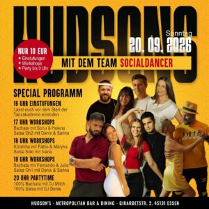 20.09. | Hudsons Bachata, Salsa, Kizomba Special in Essen