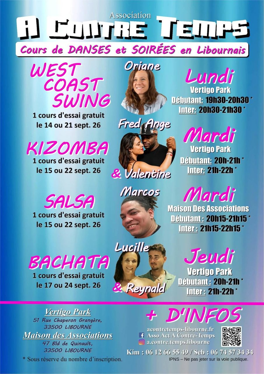 29/09 ACT : Cours de danse [ KIZOMBA & URBAN KIZ]