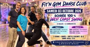 4 COURS DE WEST COAST SWING + SOIREE 100% WCS AVEC LUCA & CORALIE NOAM & AMANDINE AU FIT