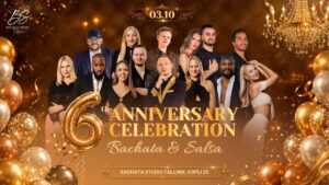✨ 6TH ANNIVERSARY CELEBRATION – BACHATA & SALSA🥂