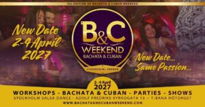 Bachata & Cuban Weekend April 2-4th 2027! 5th edition!