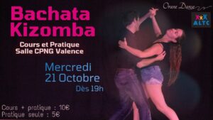 Bachata Kizomba – Stage et soirée vacances d&rsquo;octobre 2026