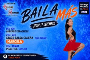 Baila Más du jeudi 17/12 – Salsa caleña avec Marcela