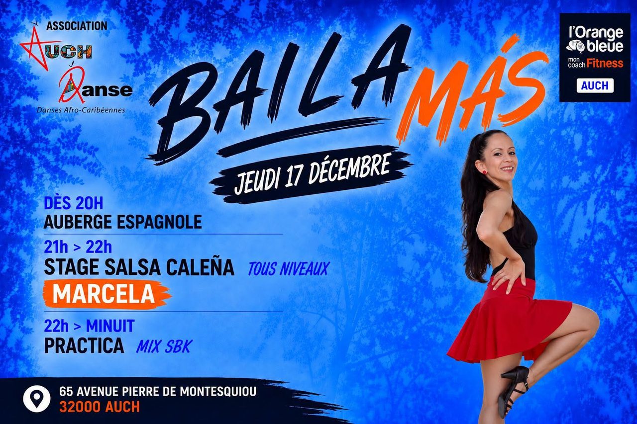 Baila Más du jeudi 17/12 – Salsa caleña avec Marcela