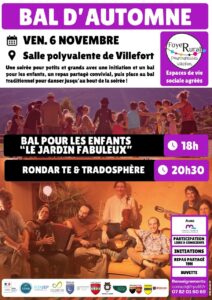 Bal d&rsquo;automne à Villefort avec Trio Kompost, Rondarte et Tradosphère