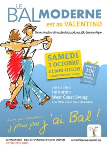 Bal Moderne au Valentino, animation West Coast Swing