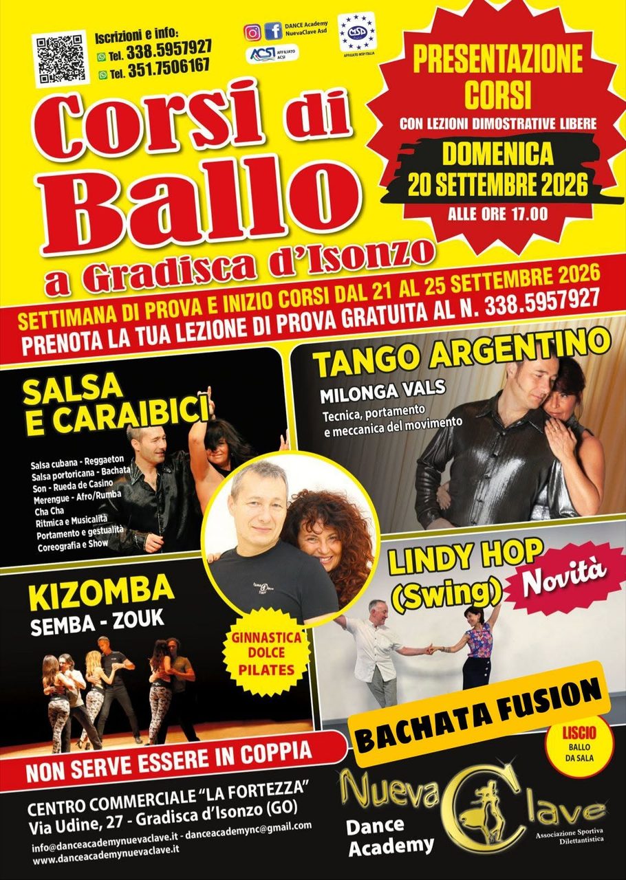BALLA CON NOI: GIORNATA APERTURA – PRENOTA IL TUO POSTO AI CORSI DI BALLO 2026-2027