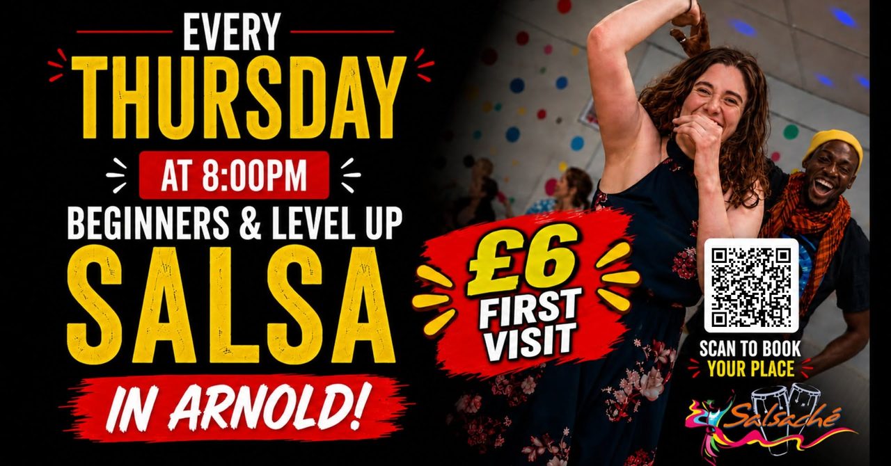 Beginner Crossbody Salsa + Level Up ★ Every Thursday ★ Arnold/Nottingham