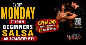 Beginners Salsa Monday ★ Open Day £6 ★ Kimberley ★ Monday 7th Sept