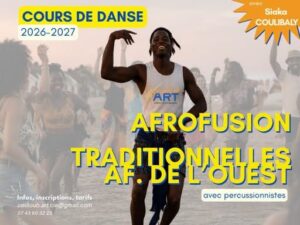 Cours d&rsquo;AFRODANCE / AFRONAVIRE Cours à l&rsquo;année avec Siaka Coulibaly – le rendez-vous du lundi soir