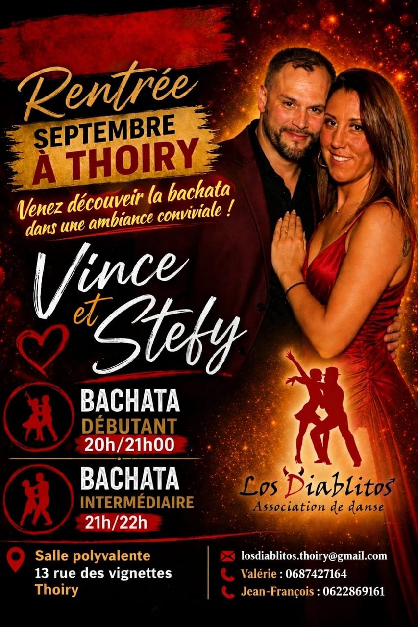Cours de Bachata (lundis) Avec Vincent et Stefy