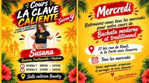 Cours de Bachata Moderne et Traditionnelle avec Susana