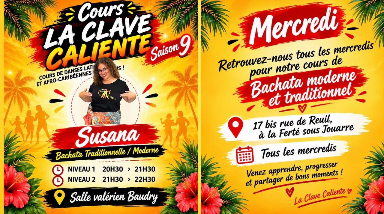 Cours de Bachata Moderne et Traditionnelle avec Susana