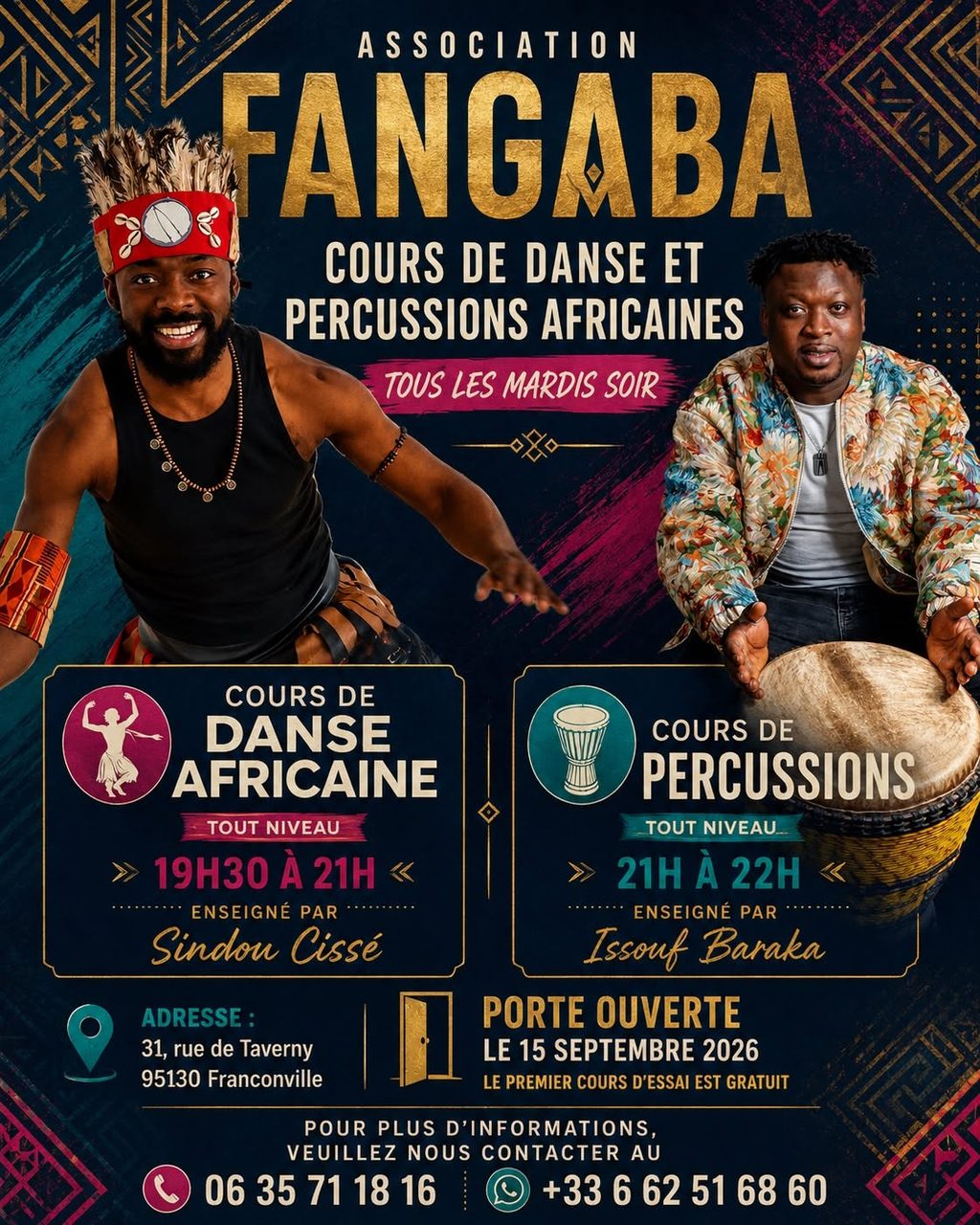 Cours de Danse Africaine dans le Val d’Oise à Franconville