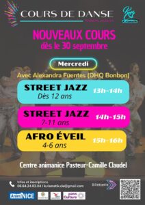 Cours de danse Street jazz / Afro éveil – Nice Pasteur